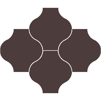 Mission San Felipe Chocolat Asia 8"x8" Encaustic Cement Tile - Avente Tile