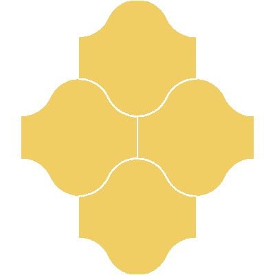Mission San Felipe Crema 10"x10" Encaustic Cement Tile - Avente Tile