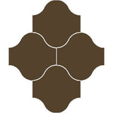 Mission San Felipe Dark Brown 10"x10" Encaustic Cement Tile - Avente Tile