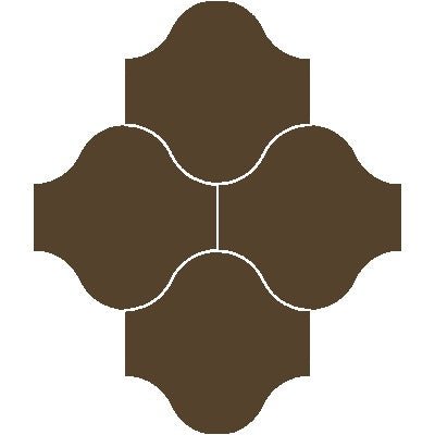 Mission San Felipe Dark Brown 10"x10" Encaustic Cement Tile - Avente Tile