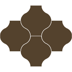 Mission San Felipe Dark Brown 8"x8" Encaustic Cement Tile - Avente Tile