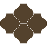 Mission San Felipe Dark Brown 8"x8" Encaustic Cement Tile - Avente Tile