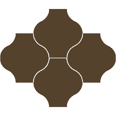 Mission San Felipe Dark Brown 8"x8" Encaustic Cement Tile - Avente Tile