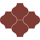Mission San Felipe D'Hanis Red 8"x8" Encaustic Cement Tile - Avente Tile