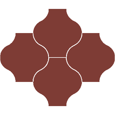 Mission San Felipe D'Hanis Red 8"x8" Encaustic Cement Tile - Avente Tile
