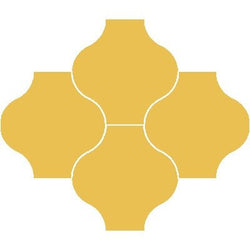 Mission San Felipe Gold 8"x8" Encaustic Cement Tile - Avente Tile