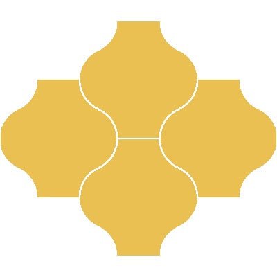 Mission San Felipe Gold 8"x8" Encaustic Cement Tile - Avente Tile