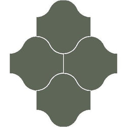 Mission San Felipe Green Asia 10"x10" Encaustic Cement Tile - Avente Tile