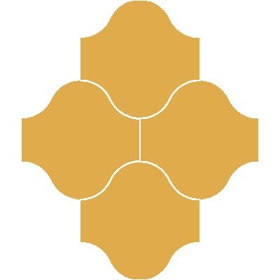 Mission San Felipe Jaune Fonce 10"x10" Encaustic Cement Tile - Avente Tile