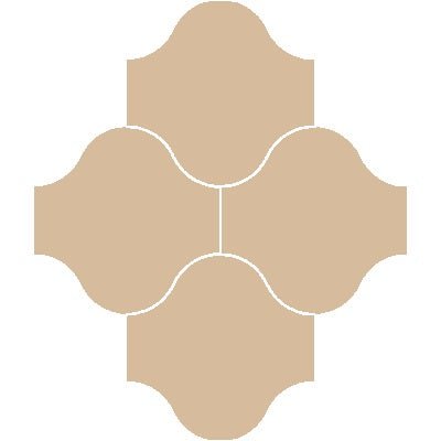 Mission San Felipe Melon 10"x10" Encaustic Cement Tile - Avente Tile