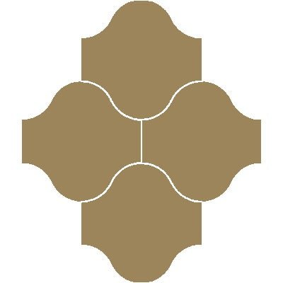 Mission San Felipe Mocha 10"x10" Encaustic Cement Tile - Avente Tile
