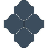 Mission San Felipe Navy 10"x10" Encaustic Cement Tile - Avente Tile