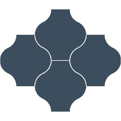 Mission San Felipe Navy 8"x8" Encaustic Cement Tile - Avente Tile