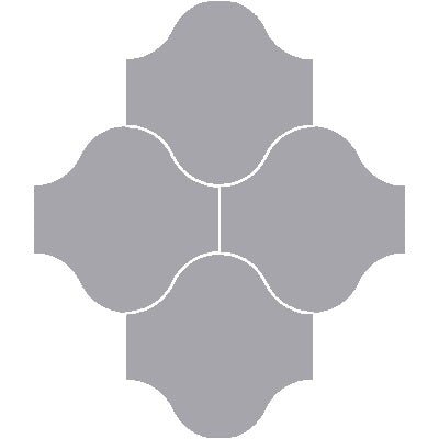 Mission San Felipe Oxford Gray 10"x10" Encaustic Cement Tile - Avente Tile