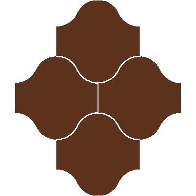 Mission San Felipe Red Brick 10"x10" Encaustic Cement Tile - Avente Tile