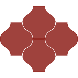 Mission San Felipe Rojo Palo Alto 8"x8" Encaustic Cement Tile - Avente Tile