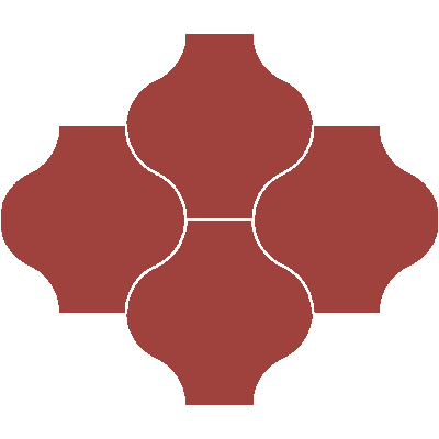 Mission San Felipe Rojo Palo Alto 8"x8" Encaustic Cement Tile - Avente Tile