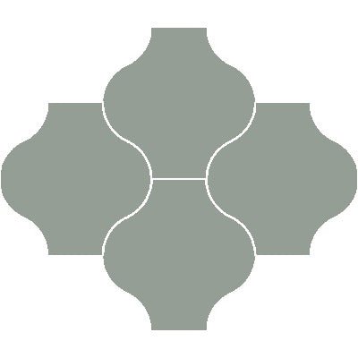 Mission San Felipe Sage 8"x8" Encaustic Cement Tile - Avente Tile