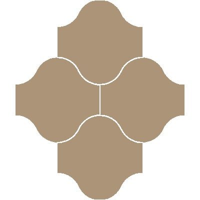 Mission San Felipe Sandstone 10"x10" Encaustic Cement Tile - Avente Tile