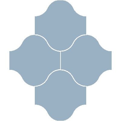 Mission San Felipe Sky Blue 10"x10" Encaustic Cement Tile - Avente Tile