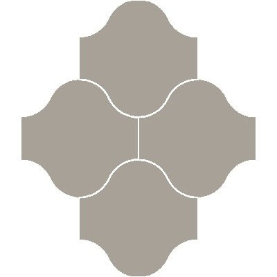 Mission San Felipe Taupe 10"x10" Encaustic Cement Tile - Avente Tile