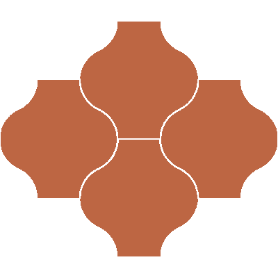 Mission San Felipe TerraCotta 8"x8" Encaustic Cement Tile - Avente Tile
