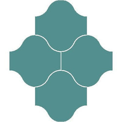 Mission San Felipe Turquoise 10"x10" Encaustic Cement Tile - Avente Tile
