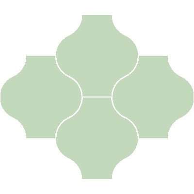 Mission San Felipe Vert Clair 8"x8" Encaustic Cement Tile - Avente Tile