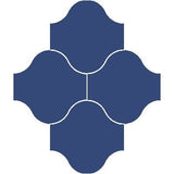 Mission San Felipe Weathley Blue 10"x10" Encaustic Cement Tile - Avente Tile