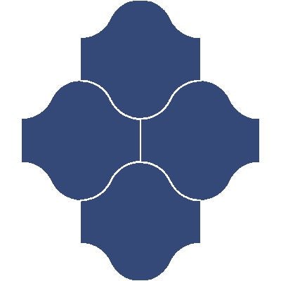 Mission San Felipe Weathley Blue 10"x10" Encaustic Cement Tile - Avente Tile