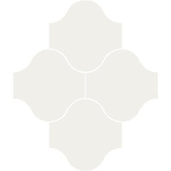 Mission San Felipe White 10"x10" Encaustic Cement Tile - Avente Tile
