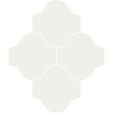 Mission San Felipe White 10"x10" Encaustic Cement Tile - Avente Tile