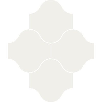 Mission San Felipe White 10"x10" Encaustic Cement Tile - Avente Tile