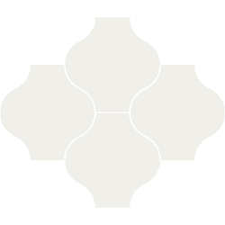Mission San Felipe White 8"x8" Encaustic Cement Tile - Avente Tile