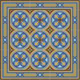 Mission Santiago Parque 8"x8" Encaustic Cement Tile - Avente Tile
