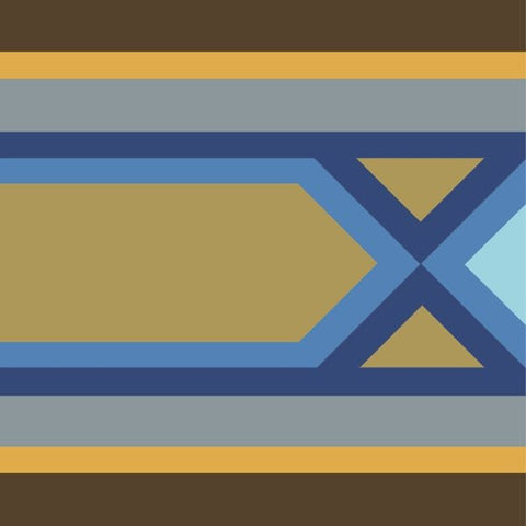Mission Santiago Parque Border 8"x8" Encaustic Cement Tile - Avente Tile