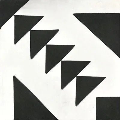 Mission Schloss Black 8"x8" Encaustic Cement Tile - Avente Tile