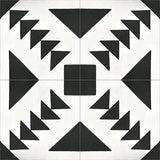 Mission Schloss Black 8"x8" Encaustic Cement Tile - Avente Tile