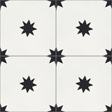 Mission Starry Night White 8"x8" Encaustic Cement Tile - Avente Tile