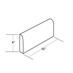 Mission Surface Bullnose 4"x12" Cement Tile - Avente Tile
