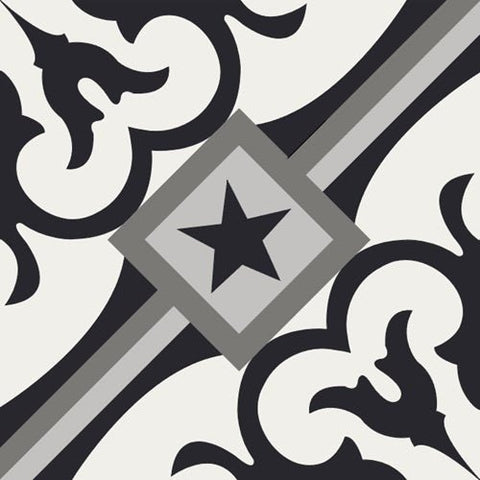 Mission Suzette A 8"x8" Encaustic Cement Tile - Avente Tile