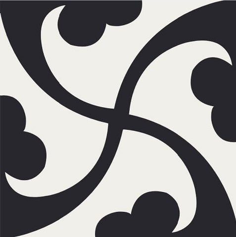 Mission Trebol A 8"x8" Encaustic Cement Tile - Avente Tile
