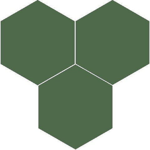 Mission Verde Canada 8" Hexagon Encaustic Cement Tile - Avente Tile