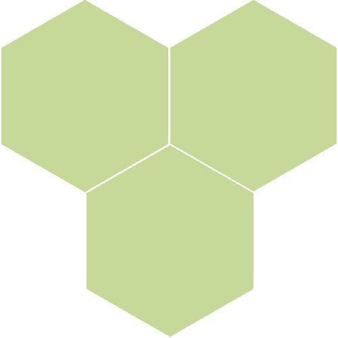 Mission Verde Caribe 8" Hexagon Encaustic Cement Tile - Avente Tile