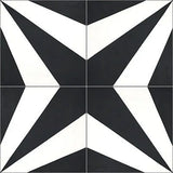 Mission Vienna Black 8"x8" Encaustic Cement Tile - Avente Tile