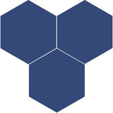 Mission Weathley Blue 8" Hexagon Encaustic Cement Tile - Avente Tile