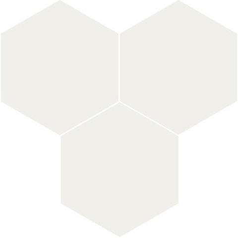 Mission White 8" Hexagon Encaustic Cement Tile - Avente Tile