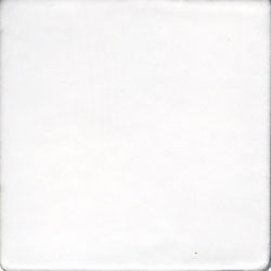 Yucatan Satin White Hand Painted Plain Ceramic Tile