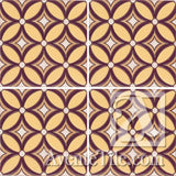 Geometrical Petals J Ceramic Tile Grouping