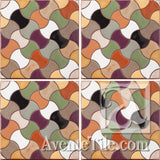 Geometrical Weave B Ceramic Tile Grouping